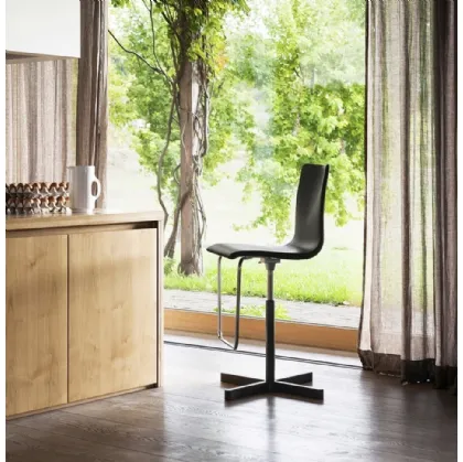 Wok stool with leather seat by Desalto.