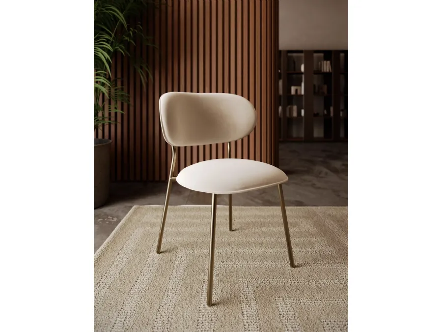 Sienna chair in padded fabric by Bontempi.
