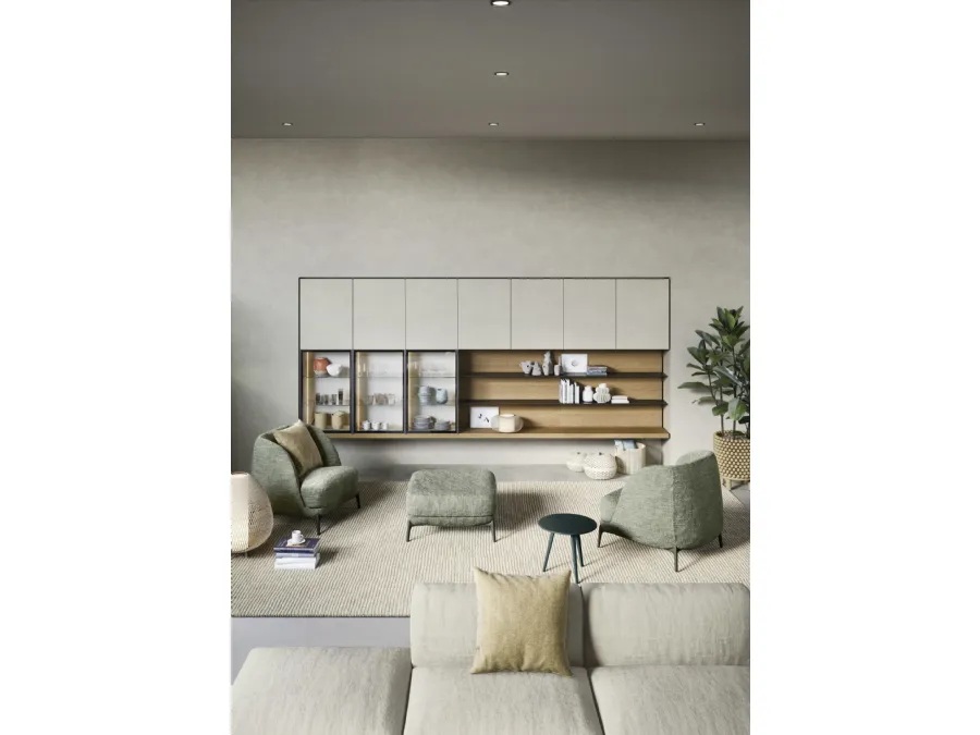 Wall-mounted Shelving and Surfaces by Novamobili