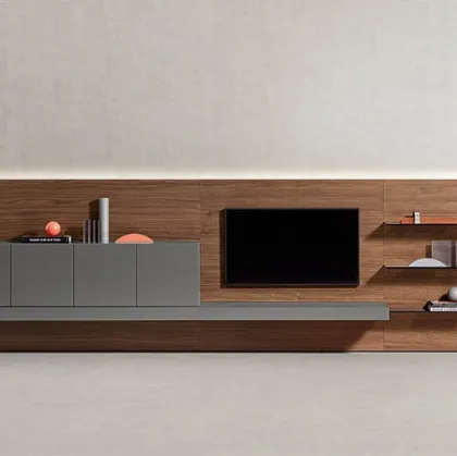 People wall unit in ash lacquered finish by Pianca.