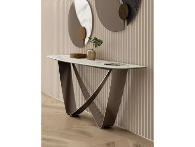 Entry hall Bach Console Table in SuperMarble by Bontempi.