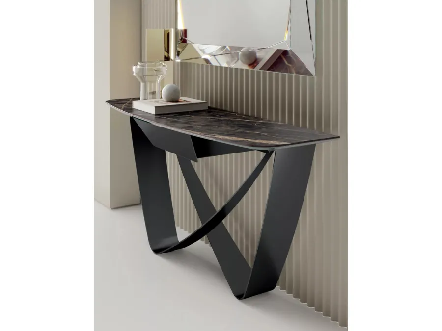Bach Entrance Mobile Console in SuperMarble by Bontempi