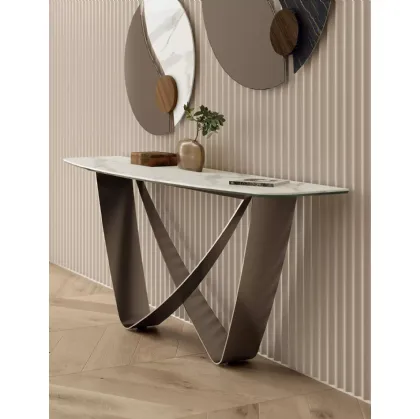 Entry hall Bach Console Table in SuperMarble by Bontempi.