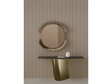Mobile entrance Kimono Console with top in SuperMarble by Bontempi.