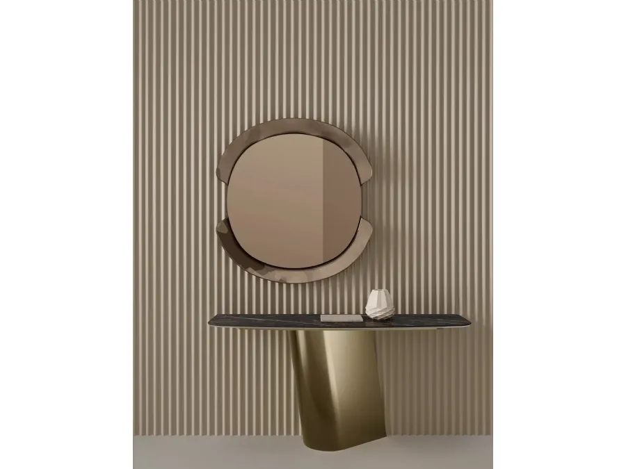 Mobile entrance Kimono Console with top in SuperMarble by Bontempi.