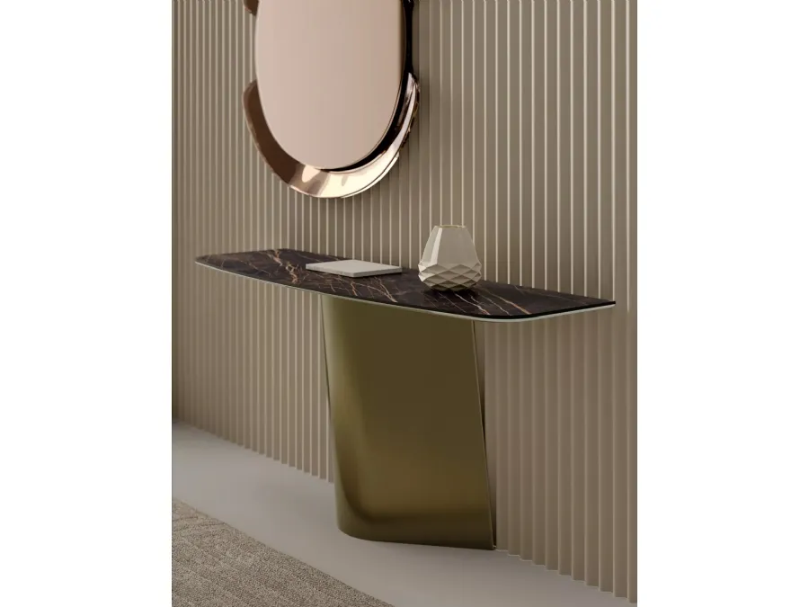 Mobile entrance Kimono Console with SuperMarmo top by Bontempi