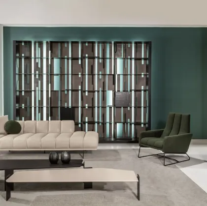 Linear Blockbau sofa by Cantori