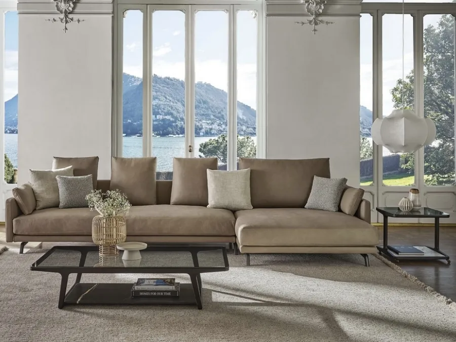 Living room with Porada's Etienne peninsula