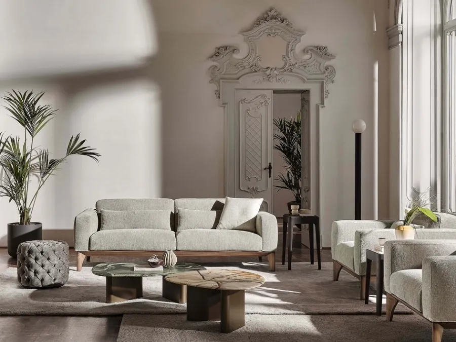 Linear sofa Fellow by Porada