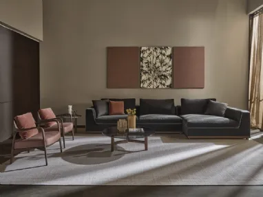 Sofa with peninsula Kirk by Porada