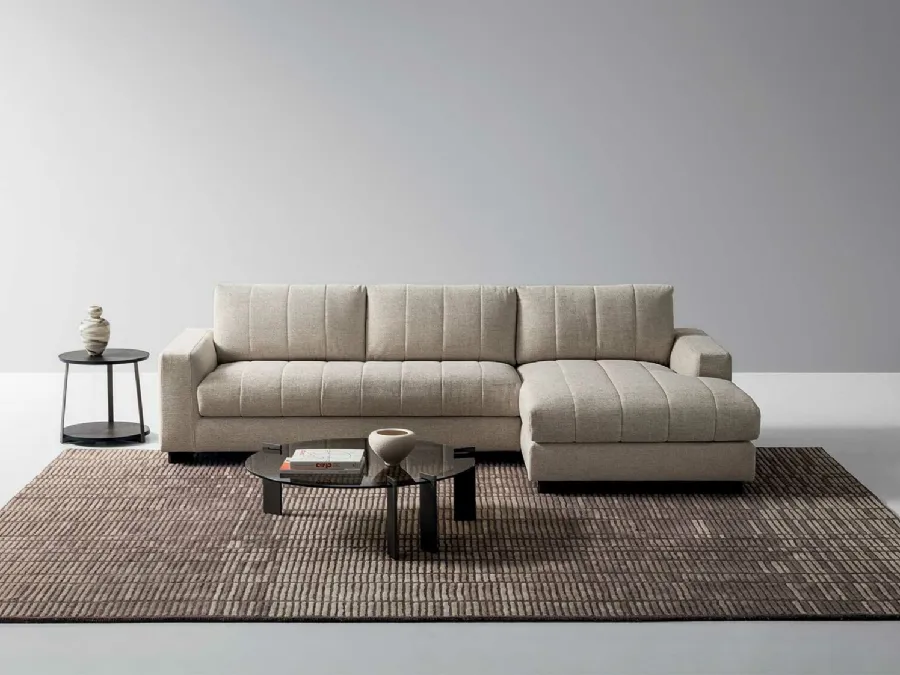 Fabric sofa with chaise longue Luvon by Ditre Italia