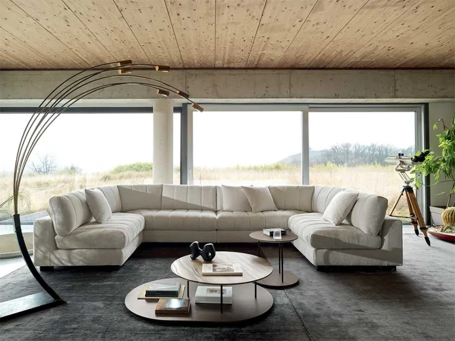 Corner sofa in Luvon fabric by Ditre Italia.