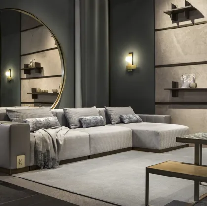 Sofa with peninsula Vietri by Cantori