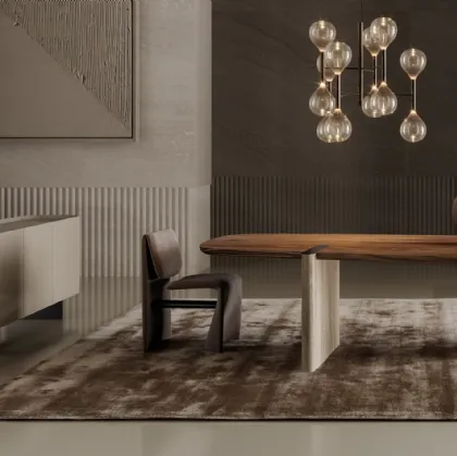 High-gloss lacquered wood credenza Arragan by Bonaldo