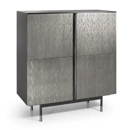 Madia Melody Rain wooden cabinet covered in metal by Cantori.