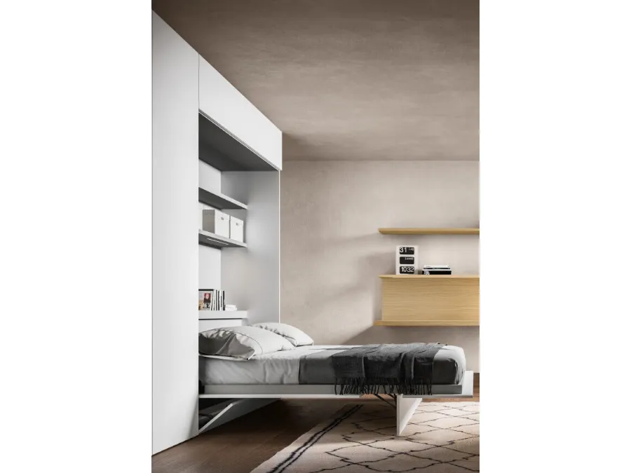 Alterna SM2011 swing door wardrobe with bed module by Zalf