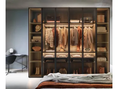 Bookcase with folding doors Alterna SM2504 by Zalf