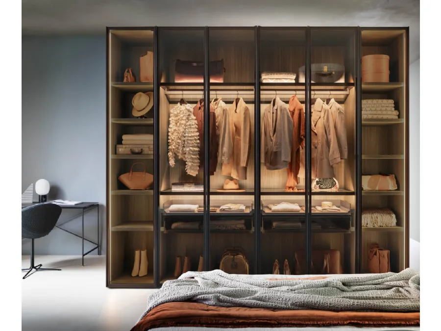 Bookcase with folding doors Alterna SM2504 by Zalf