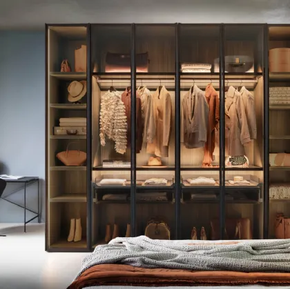 Bookcase with folding doors Alterna SM2504 by Zalf