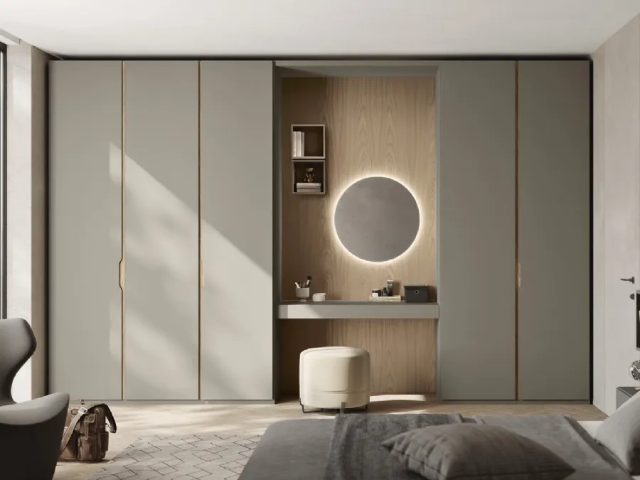 Fusion wardrobe with hinged doors by Fimar.