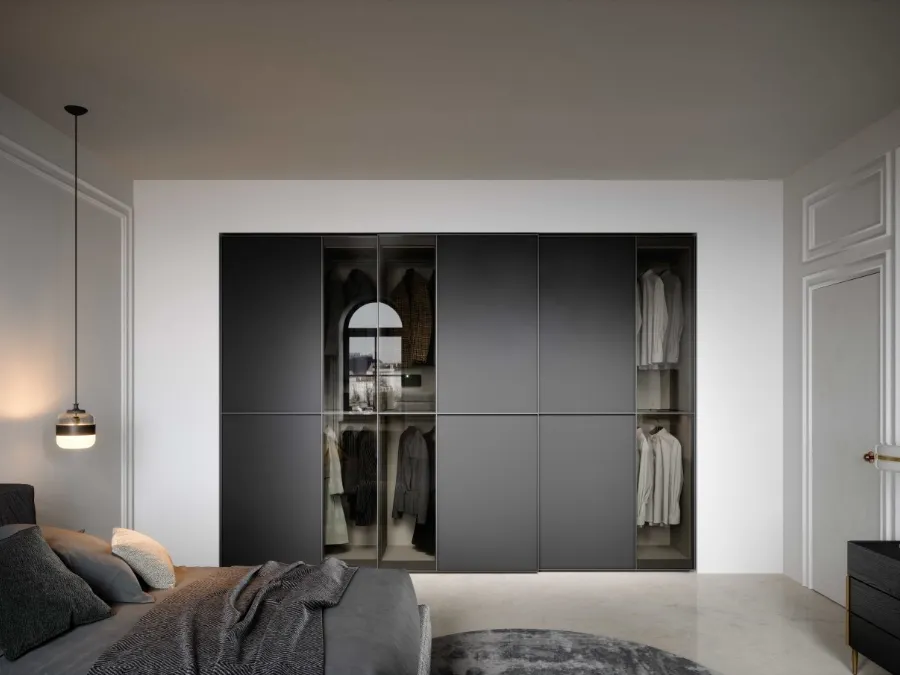 Layer sliding wardrobe by Novamobili