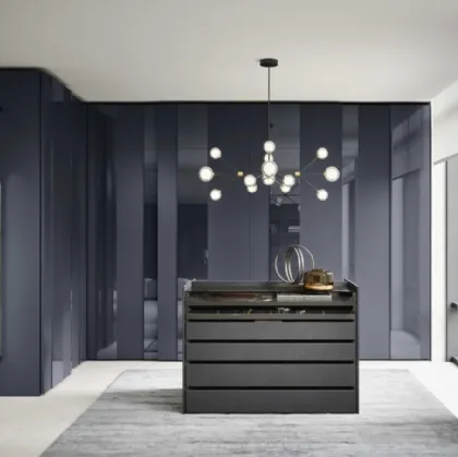 Plissé sliding wardrobe by Novamobili