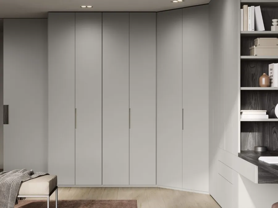 Corner wardrobe with swing door - Trattino by Fimar