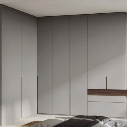 Corner wardrobe with hinged door Tratto by Fimar.