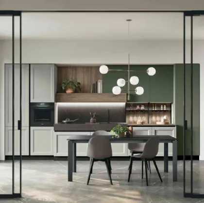Linear Classic Beverly v03 kitchen in lacquered ash by Stosa.