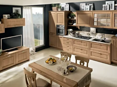 Classic Bolgheri 07 kitchen in Natural Oak by Stosa.