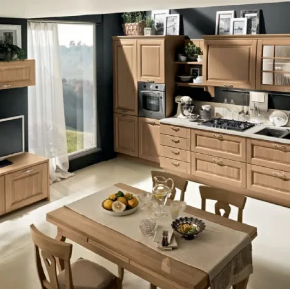 Classic Bolgheri 07 kitchen in Natural Oak by Stosa.