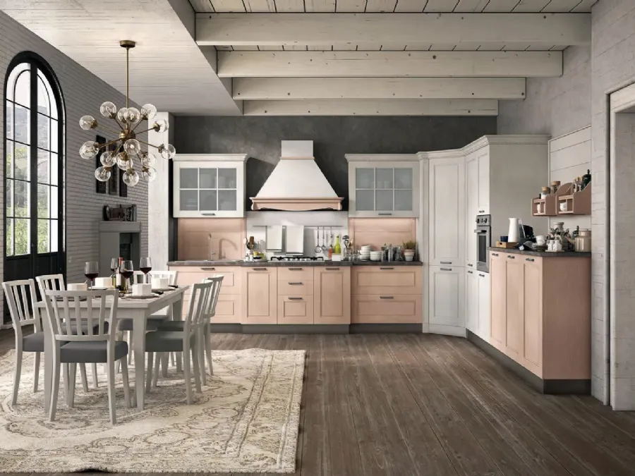 Classic corner kitchen in Virginia Ash 04 by Stosa