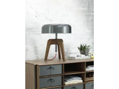 Table lamp in wood Pileo by Porada