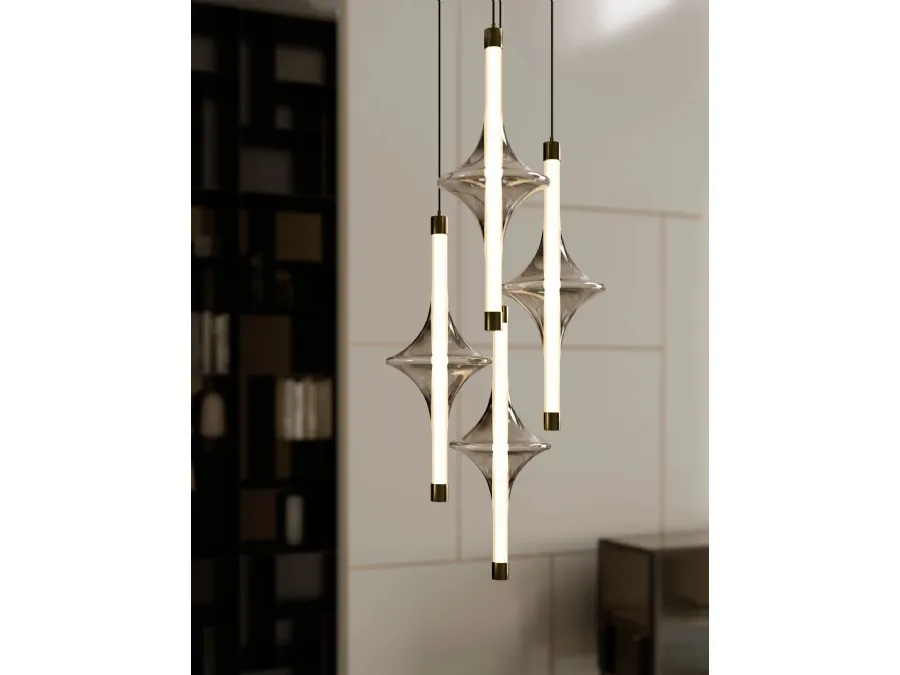 Rain suspension lamp by Bontempi.