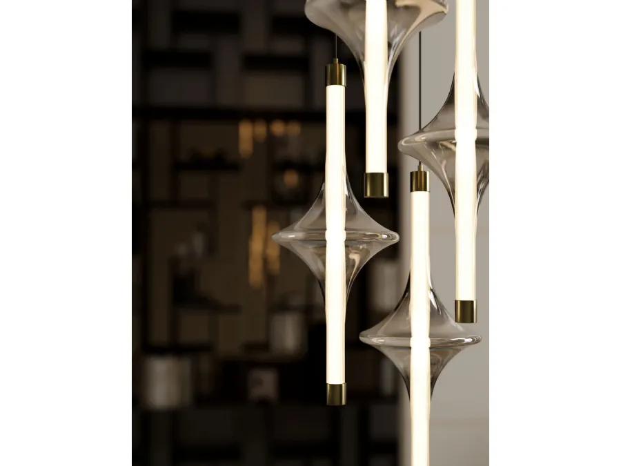 Rain suspension lamp by Bontempi