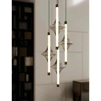 Rain suspension lamp by Bontempi.