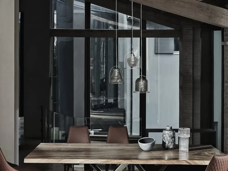 Pendant glass lamp Swing|Soul|Funky by Bontempi.