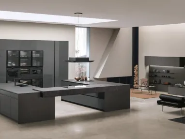 Modern kitchen with double Aliant 01 island by Stosa
