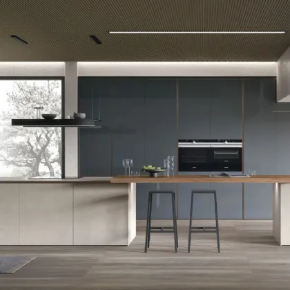 Modern kitchen with double Aliant 04 island by Stosa