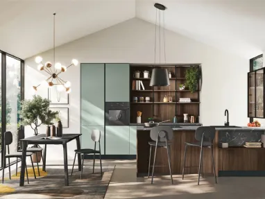 Modern Kitchen with Peninsula Art-Kaya 04 by Stosa