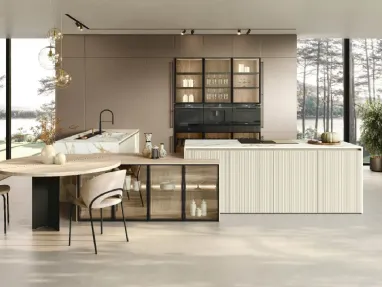 Modern Kitchen with Color Trend 02 Island by Stosa