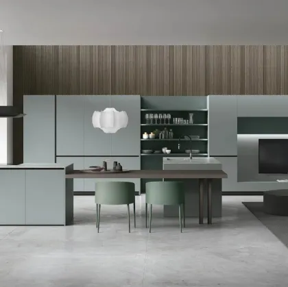 Modern kitchen with Color Trend 02 island by Stosa.