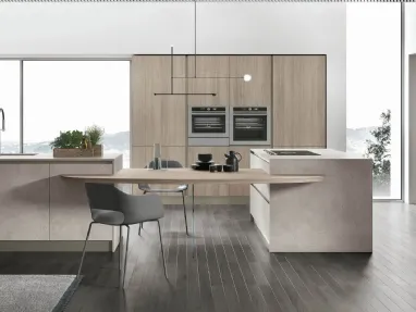 Modern kitchen with double Infinity 09 island by Stosa.