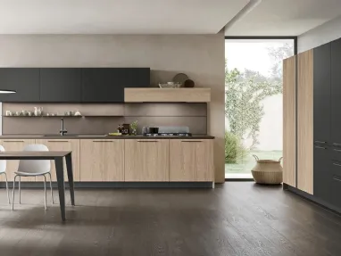 Stosa Infinity 09 Linear Modern Kitchen in Oak and PET