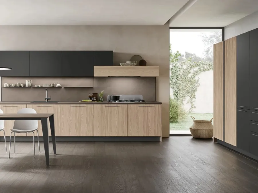 Stosa Infinity 09 Linear Modern Kitchen in Oak and PET