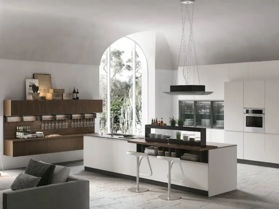 Modern Kitchen with Karma 02 Island by Stosa