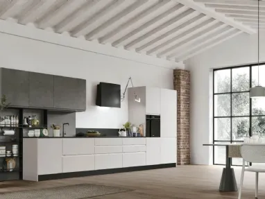 Modern linear kitchen Karma 03 by Stosa