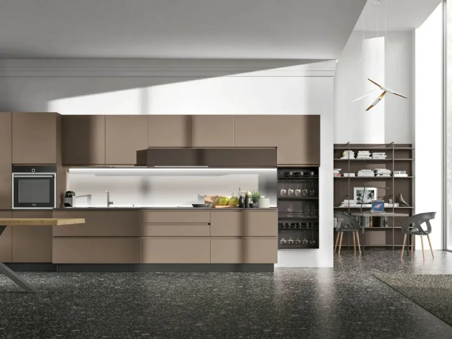 Modern linear kitchen Karma 06 by Stosa.