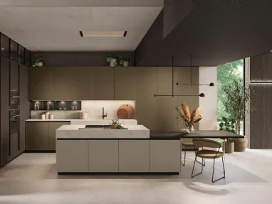 Modern Kitchen with Island Metropolis 01 by Stosa
