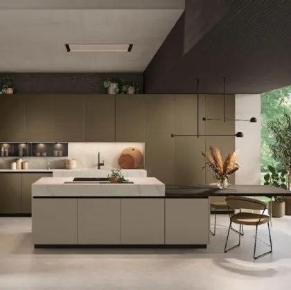 Modern Kitchen with Island Metropolis 01 by Stosa